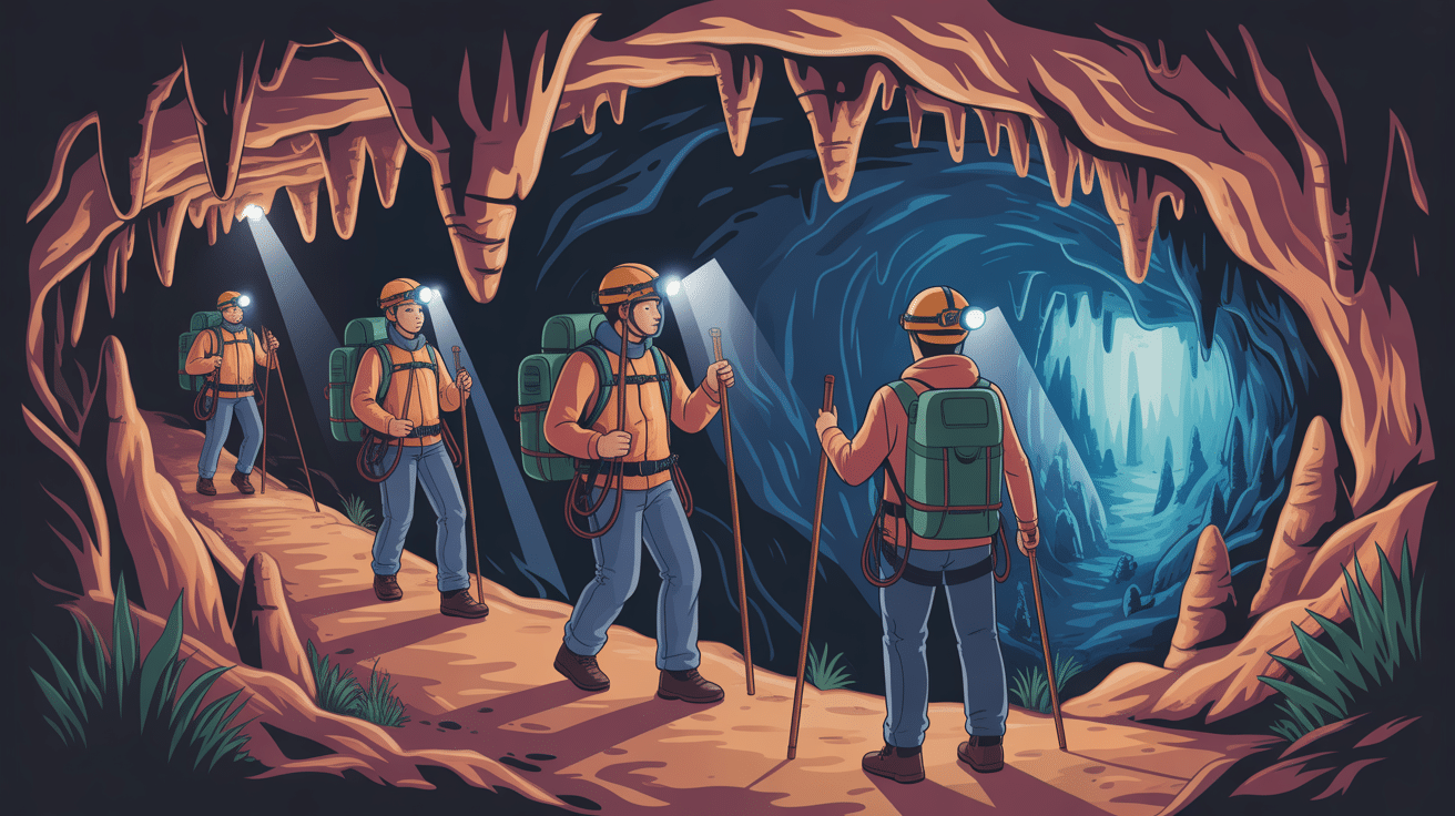 Visiteurs grotte de Lombrives exploration securisee