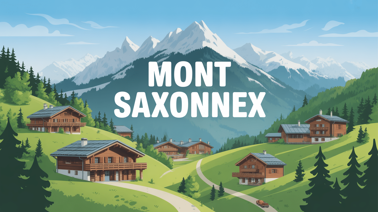vue panoramique mont saxonnex chalets montagne
