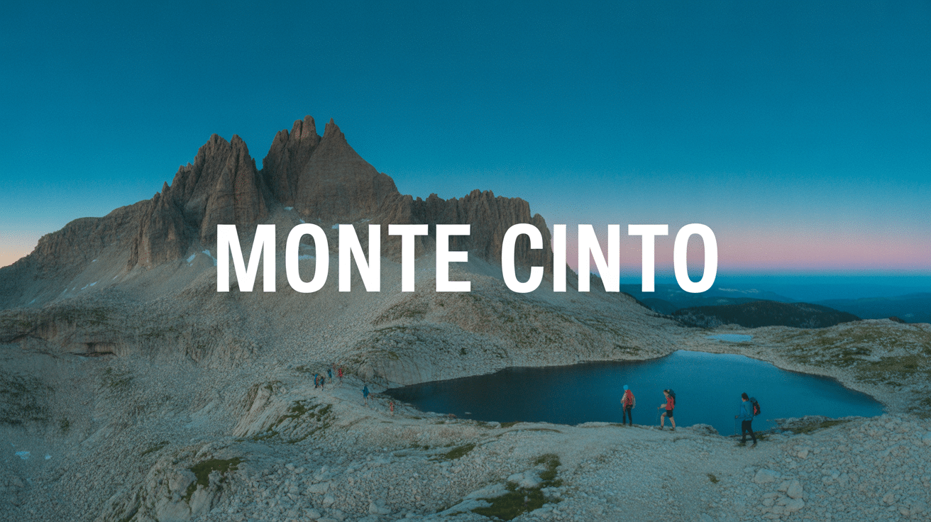Vue sommet monte cinto panorama lac randonneurs