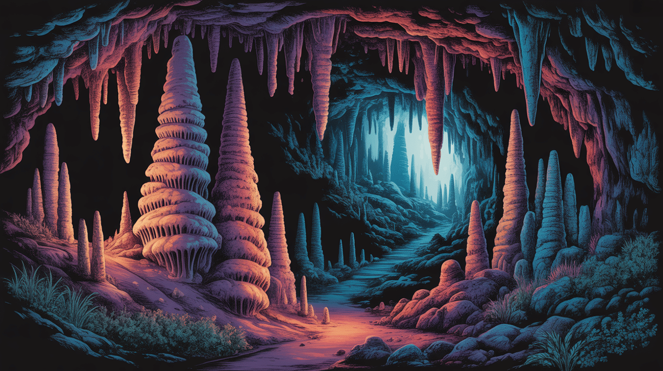 Formations calcaires mystiques grottes de Sare