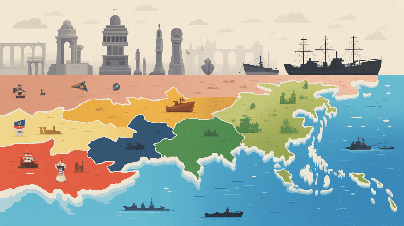 Carte des plages du débarquement normandie avec flèches et monuments