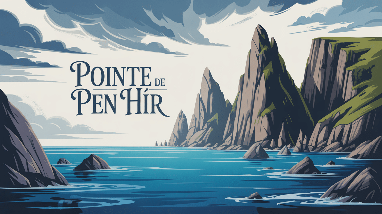 Vue falaises pointe de Pen Hir océan