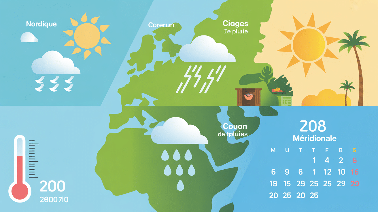Infographie météo nord centre sud quand partir au Vietnam