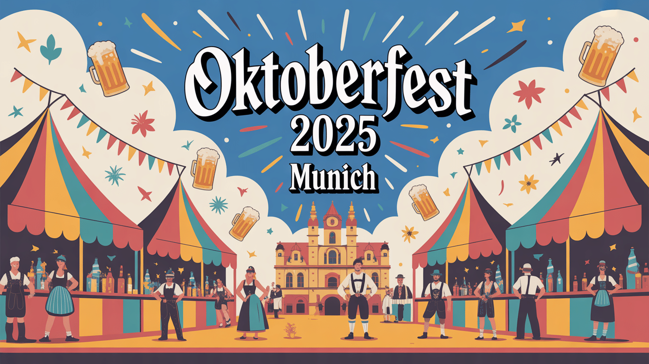 Ambiance oktoberfest 2024 tente bavaroise grand verre bière