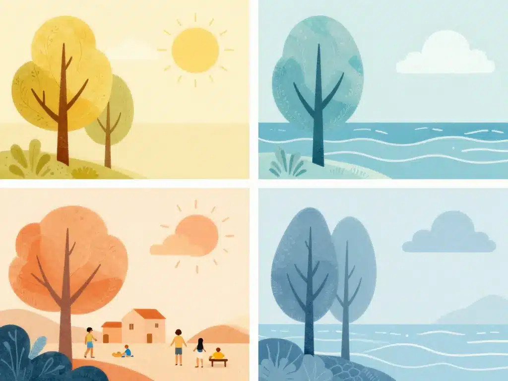 beg meil climat saison humeur illustration