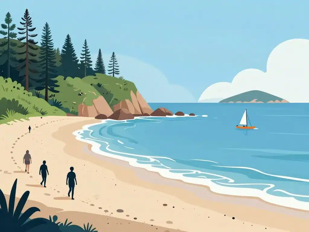 scène plages beg meil sentier activité