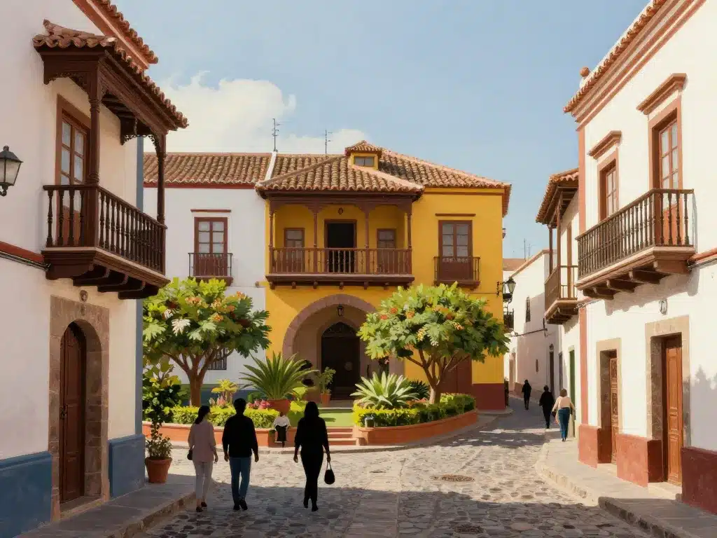 Maisons balcons cour La Orotava