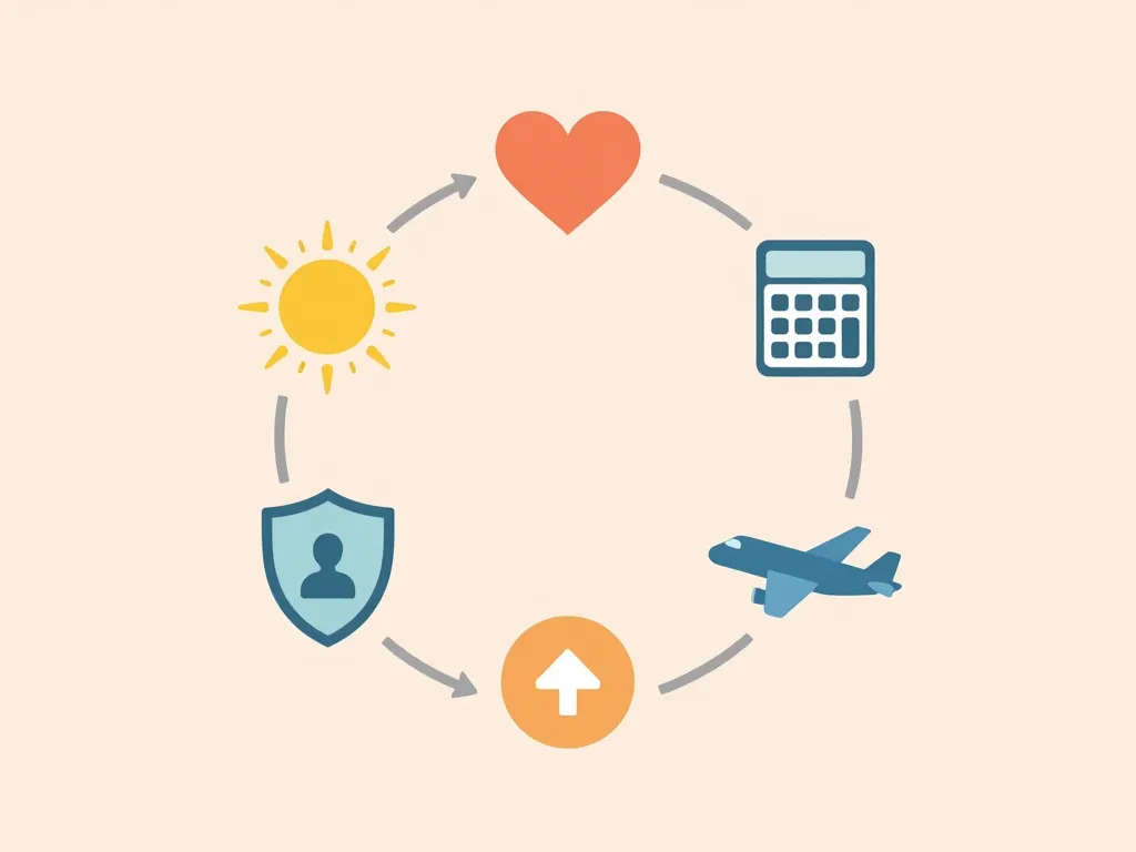 Diagramme des critères pour les 10 pays qui attirent le plus de retraités