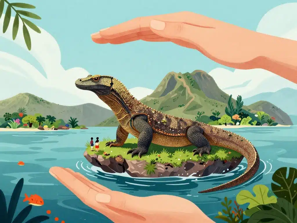 Dragons Komodo island préservation tourisme responsable