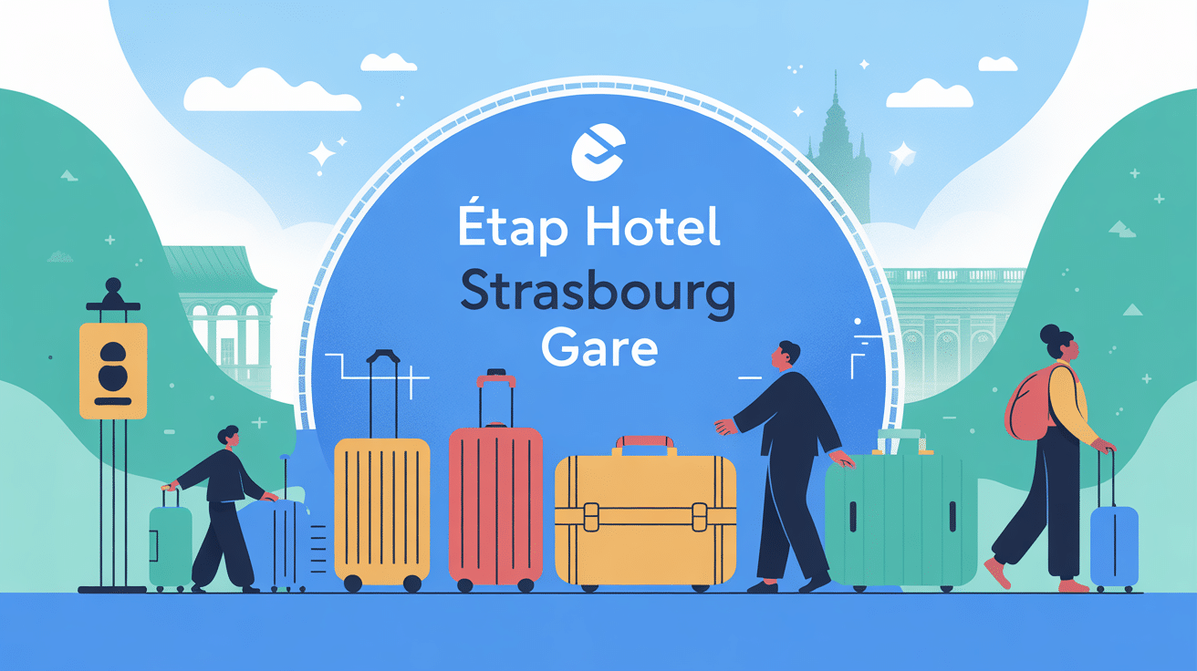 etap hotel strasbourg gare illustration vectorielle moderne
