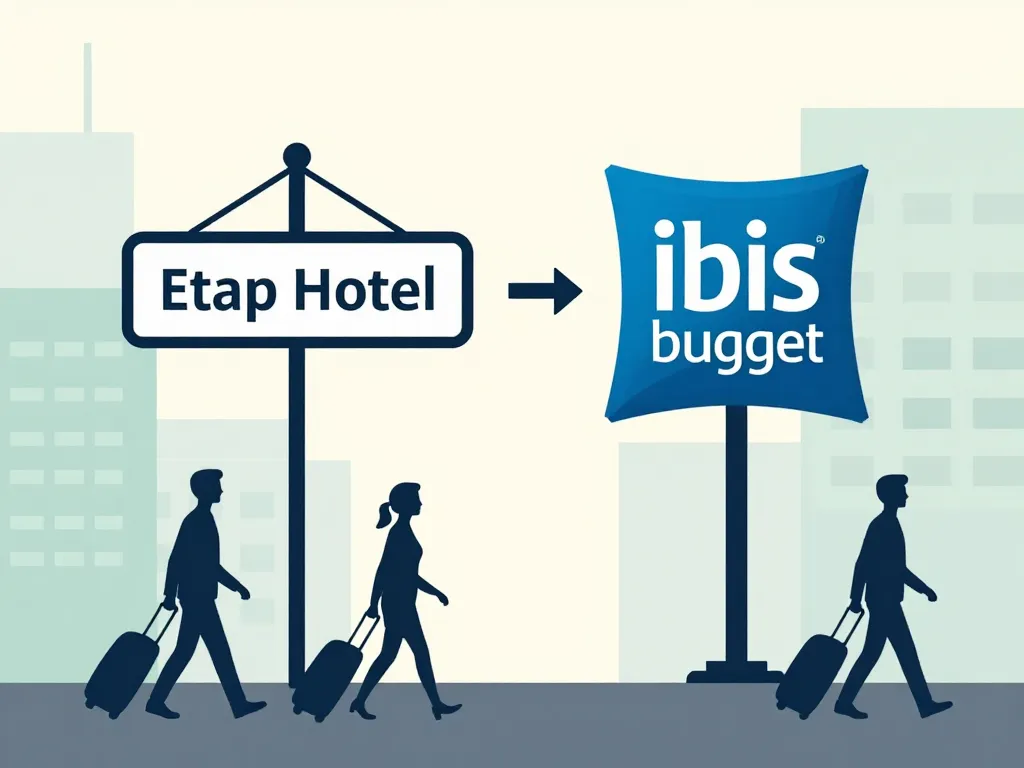 Transition Etap Hotel Villeurbanne vers ibis budget illustration