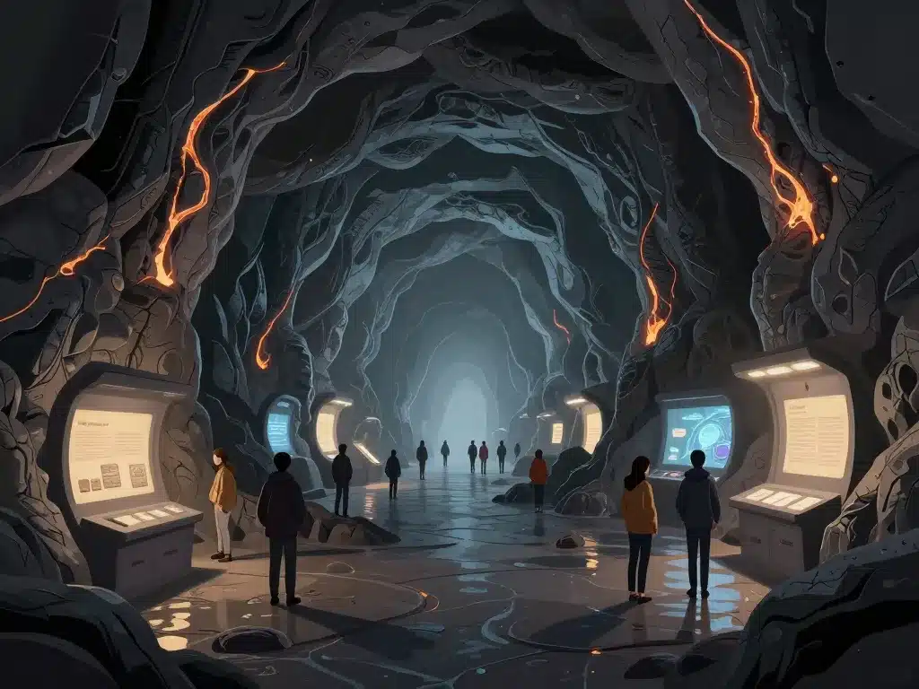 exploration ambiance volcanique grotte de la pierre de volvic