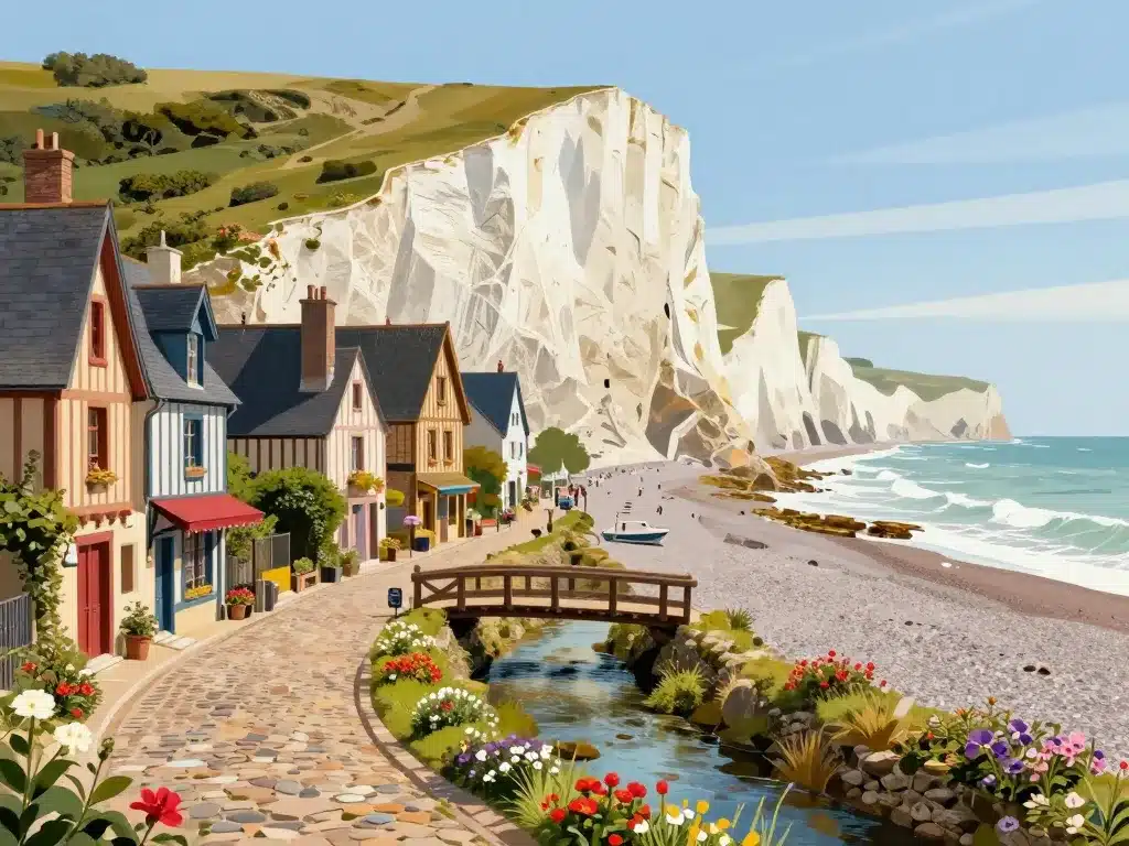 Balade à veules les roses village plage et fleuve