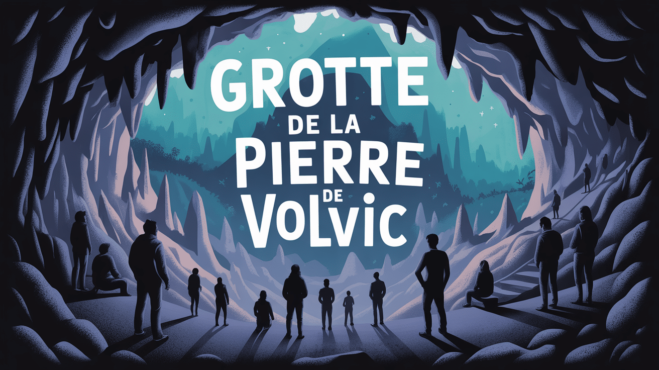 illustration souterraine grotte de la pierre de volvic