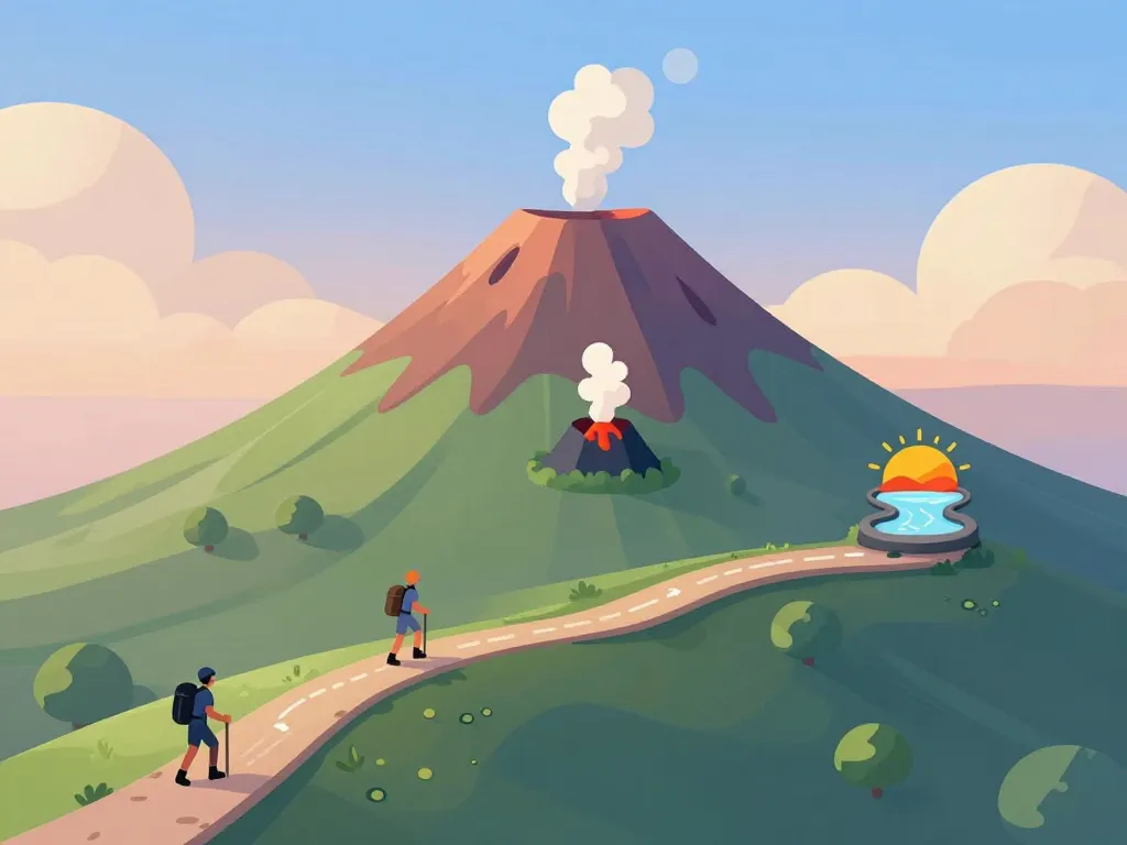 Itinéraire étapes ascension mont Batur