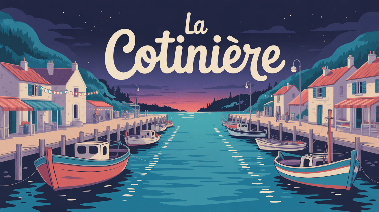 illustration vectorielle du port de la cotiniere