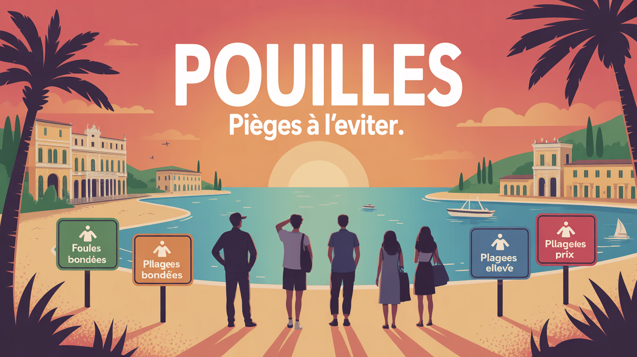 Carte illustrée les pouilles à éviter pièges touristes