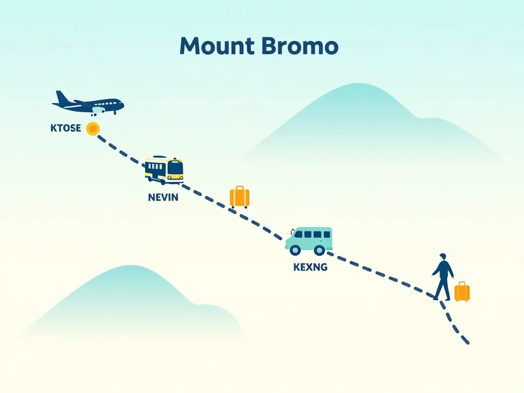 schéma trajet mont bromo voyage organisé