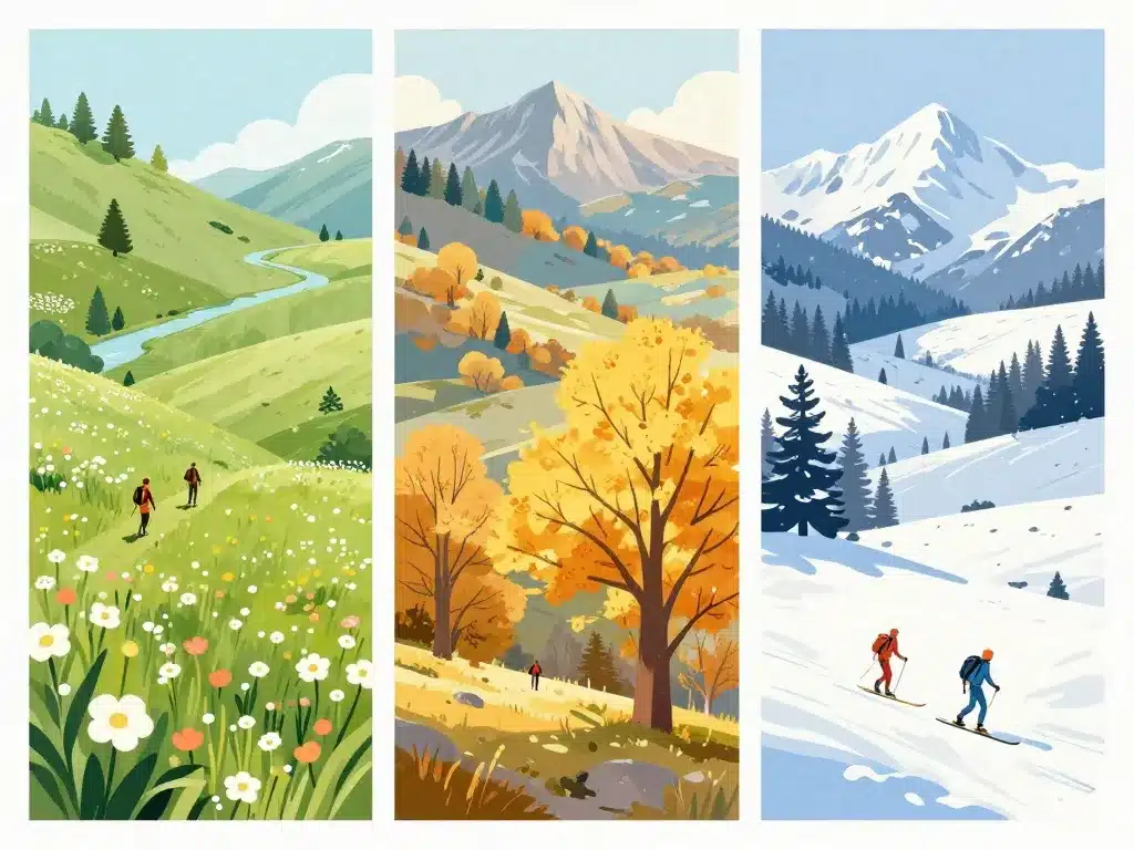 Paysages activités saisons mont mezenc