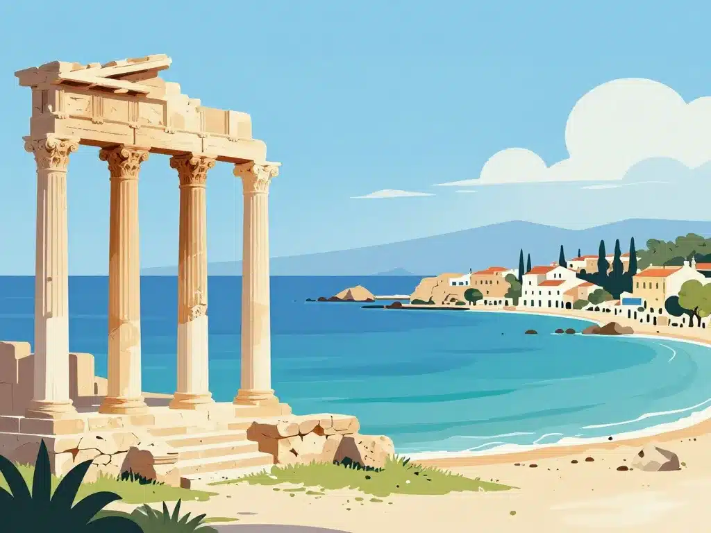 Attractions et ruines antiques de Paphos avec plage