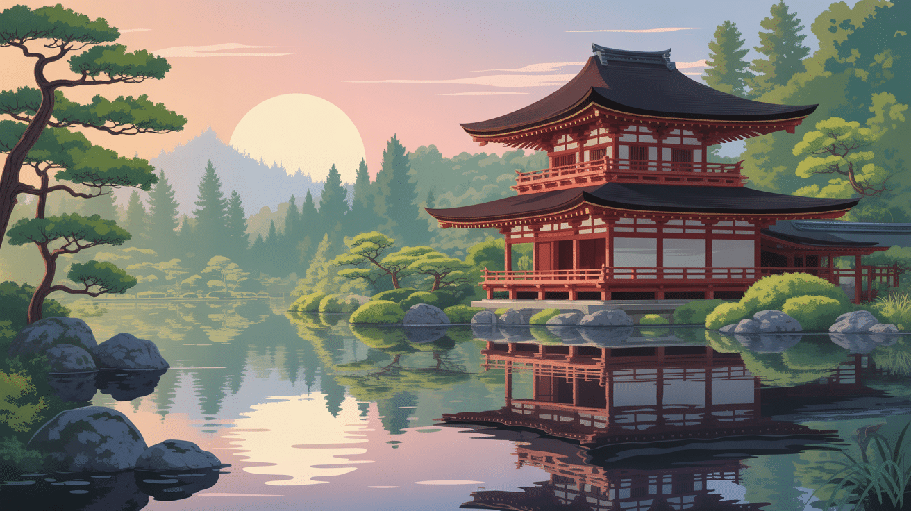 rokuon ji temple pavillon d’or reflet dans l’étang jardins japonais