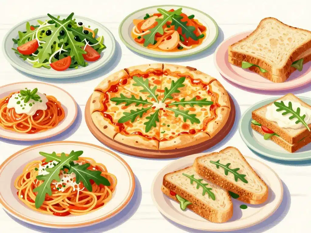 arugula cuisine plats variés