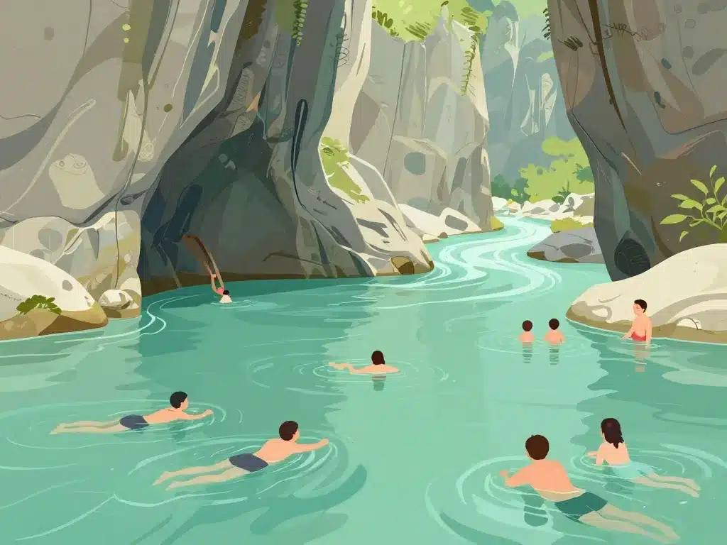 Baignade à la cascade de la Vis en toute sécurité