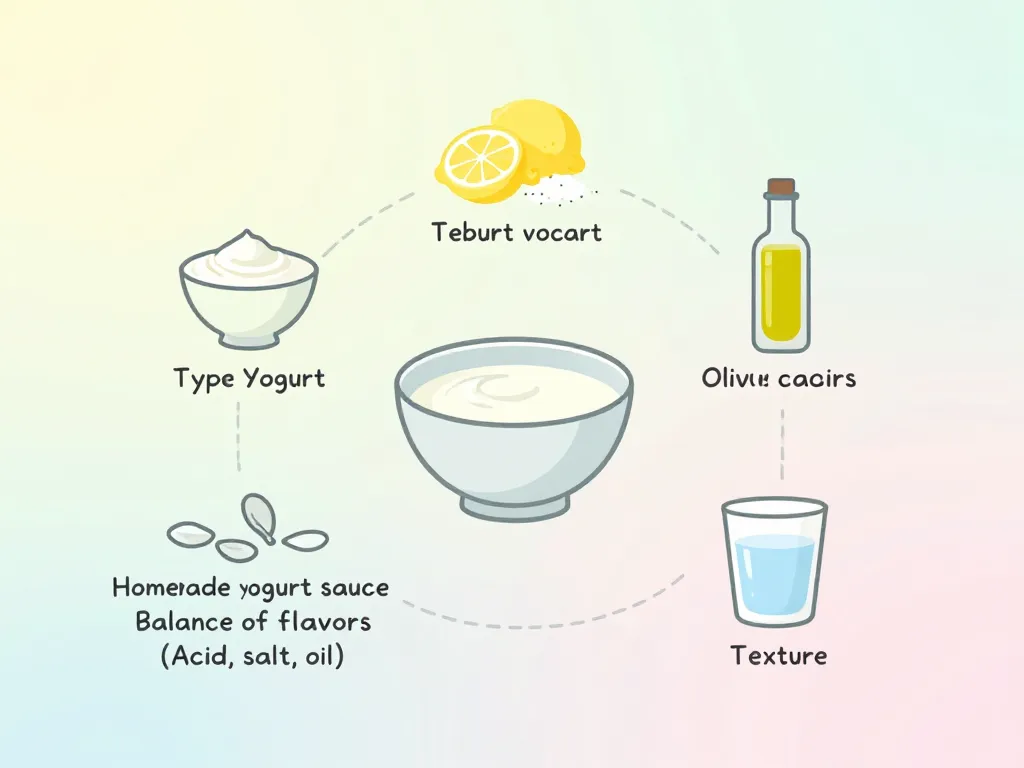 schéma bases sauce au yaourt maison