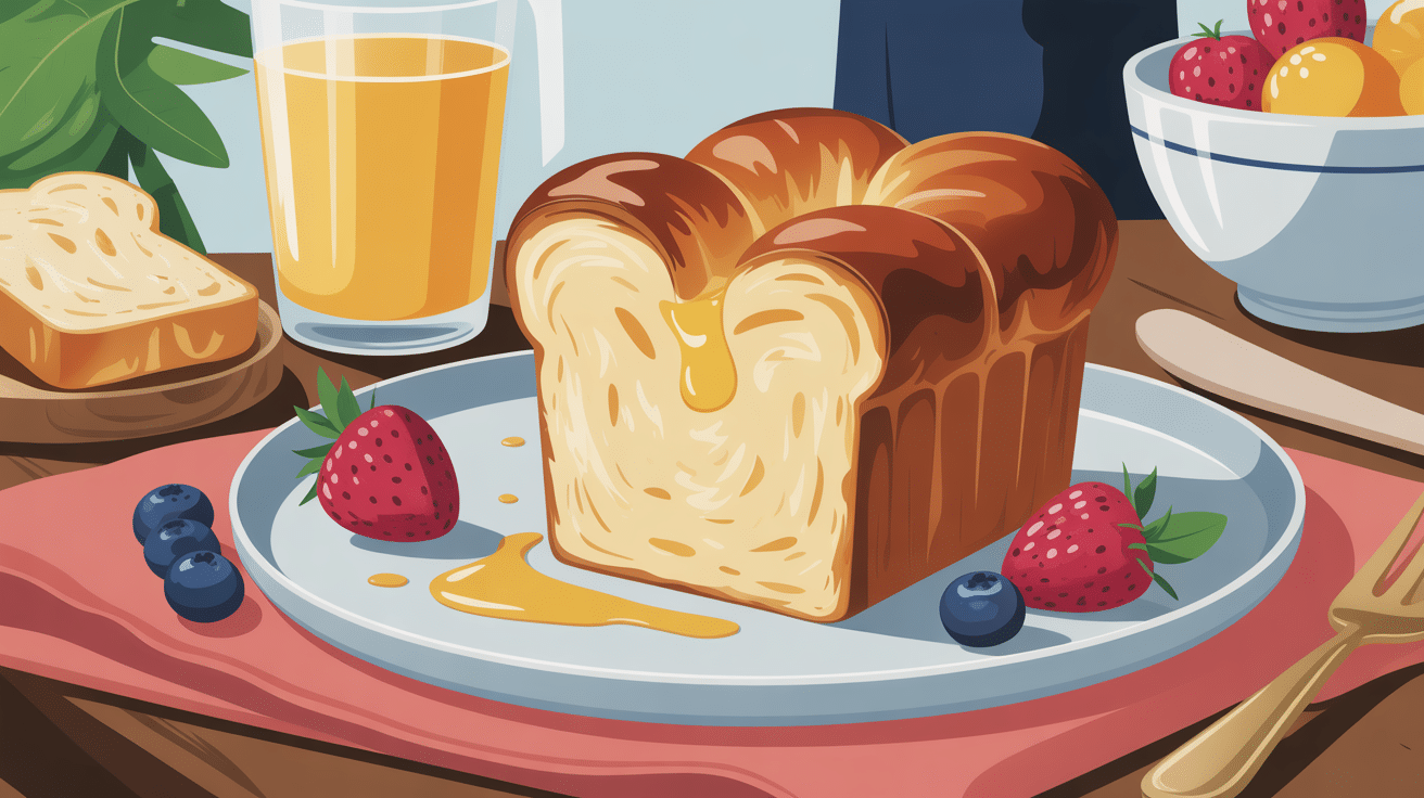brioche perdue recette, tranche dorée, fruits, sucre glace