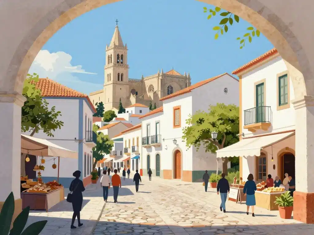 Centre historique faro portugal ruelles cathédrale