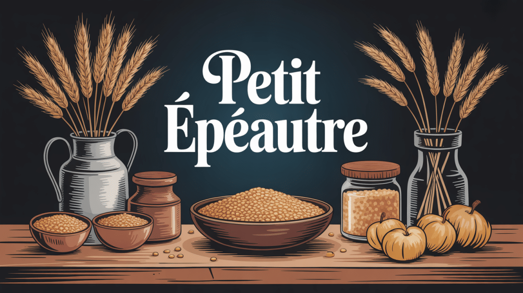 Illustration vectorielle petit épeautre centre épis bol grains