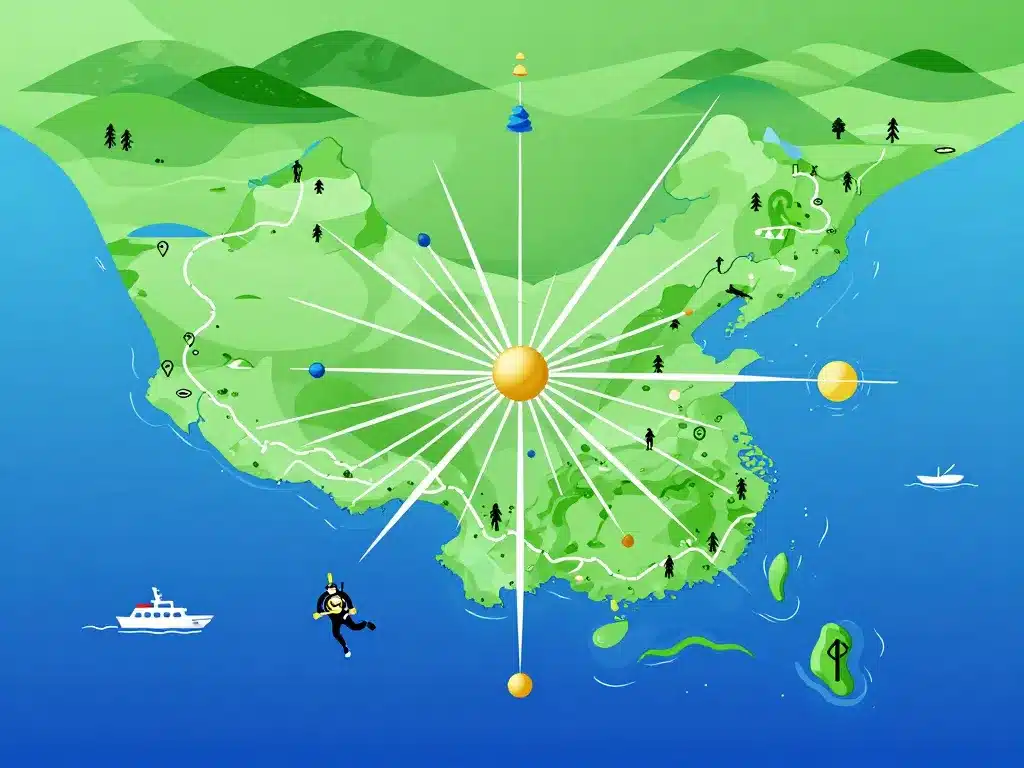 Excursions Porto Cervo activités carte stylisée