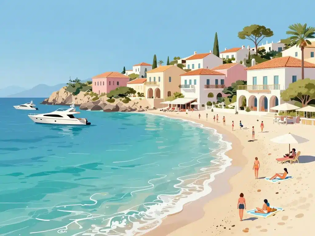 Plages Porto Cervo yachts village vacances