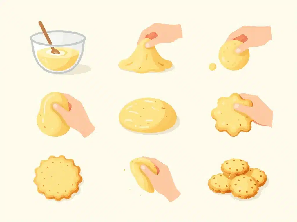 Étapes shortbread recette en schéma illustré