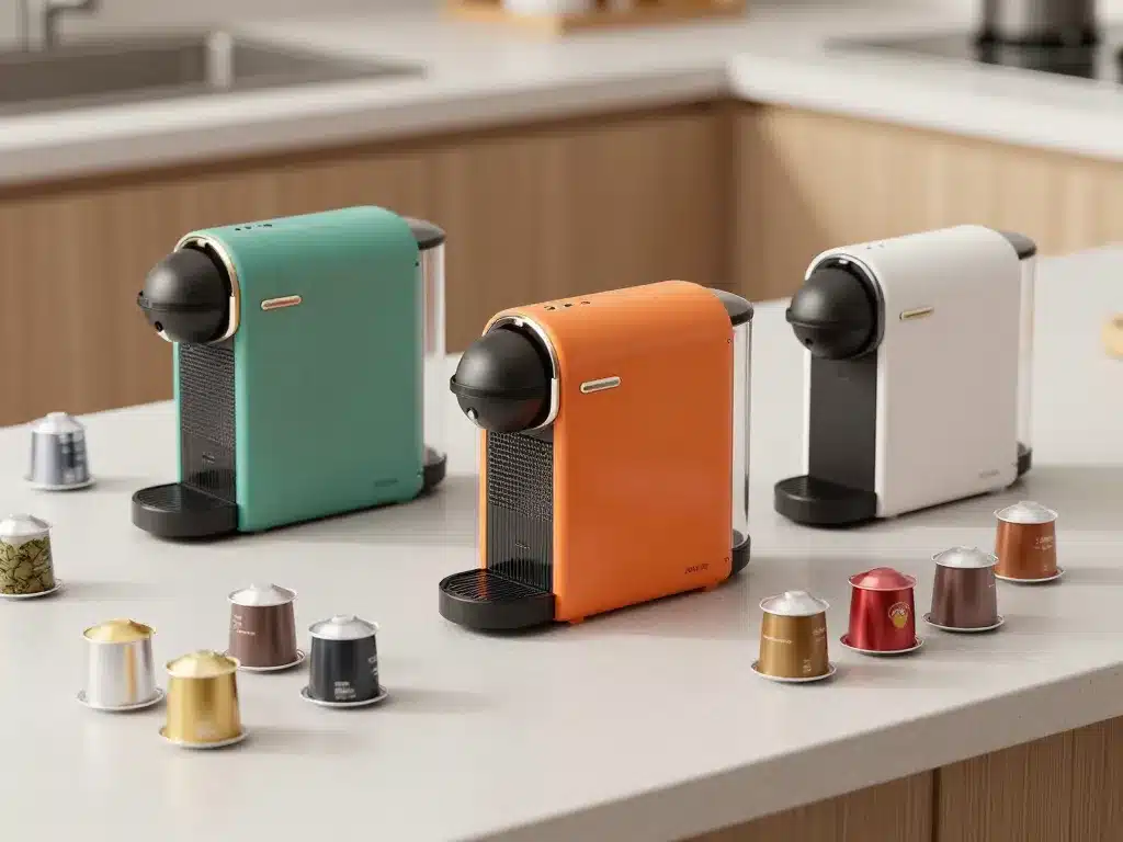 scene special t modèles capsules sur comptoir