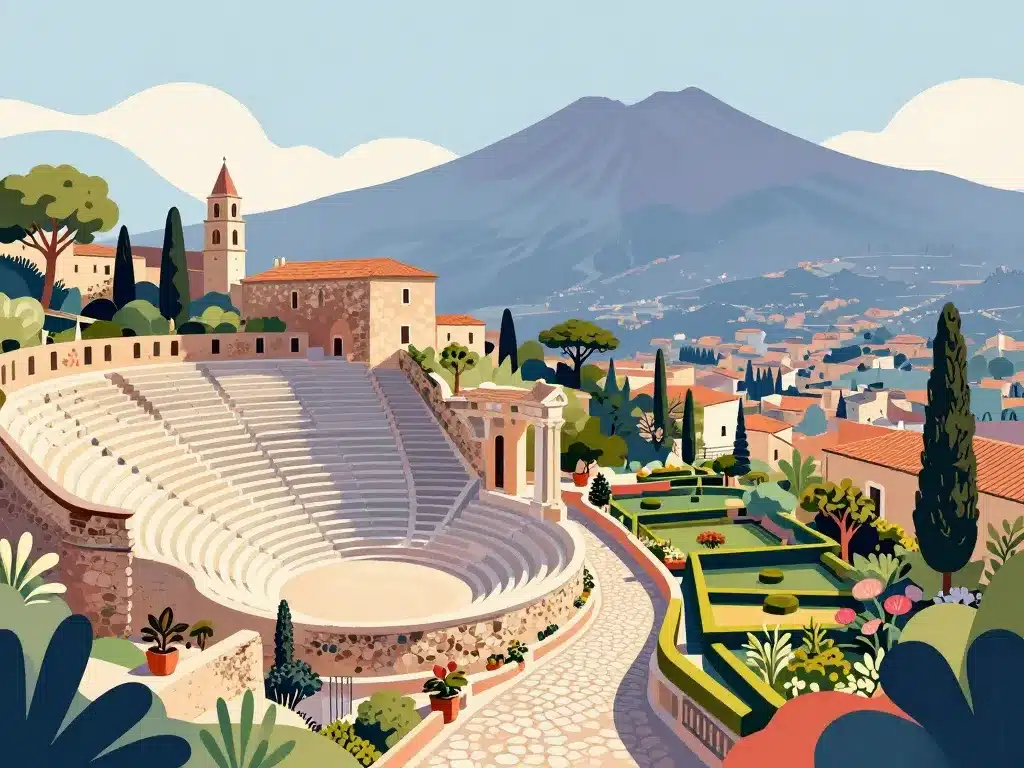 Principaux sites Taormina théâtre ruelles jardins Etna