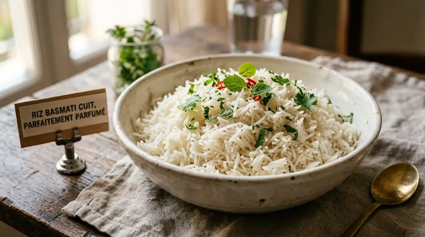 Bol de riz basmati parfaitement cuit au Thermomix