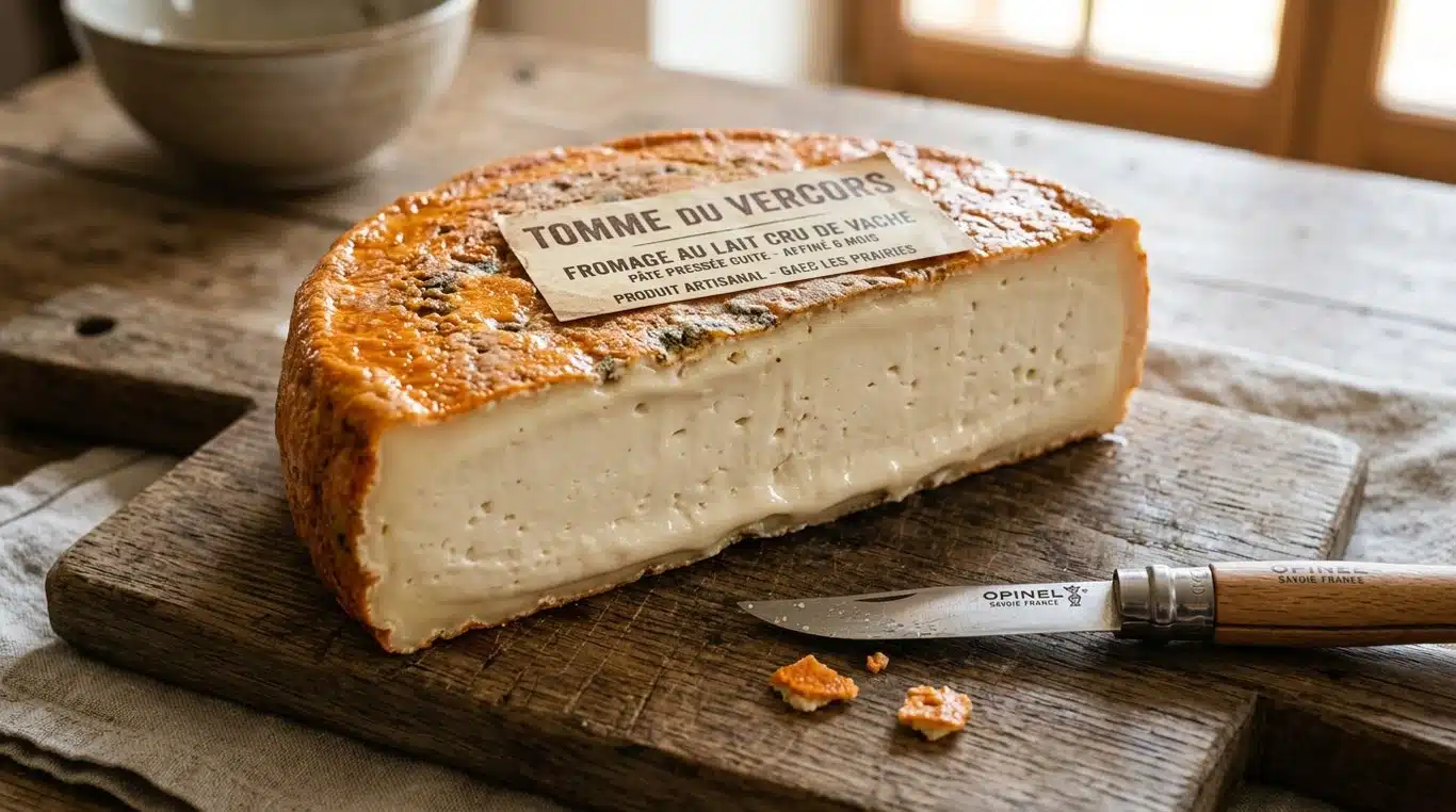 Fromage à croûte lavée avec une croûte orangée caractéristique du morgeage