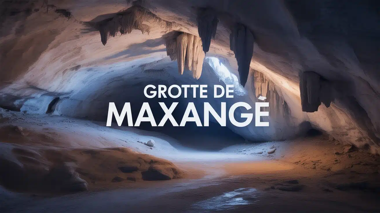Illustration vectorielle de la Grotte de Maxange avec cristaux excentriques