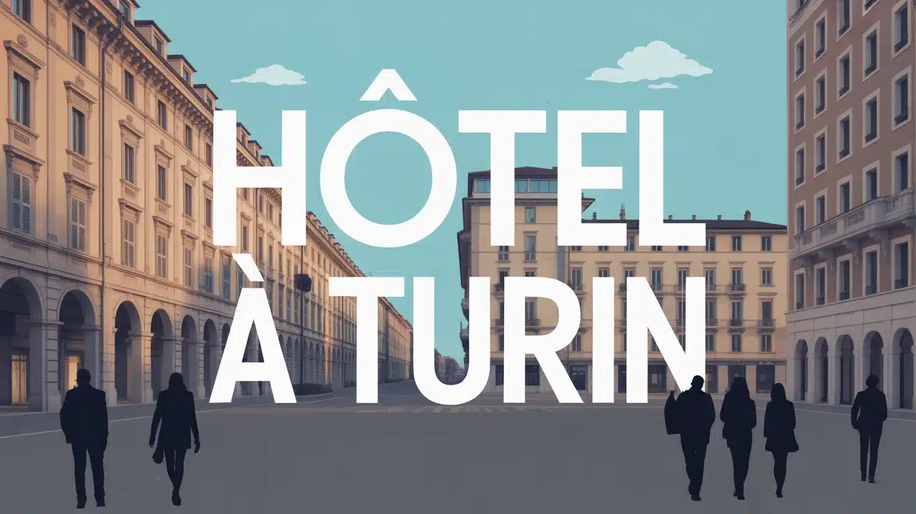 Illustration hôtel à Turin avec architecture historique et moderne