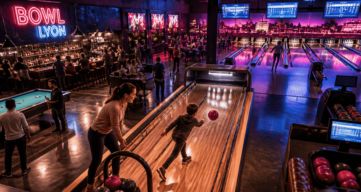 bowling lyon 8 intérieur moderne pistes mini-pistes
