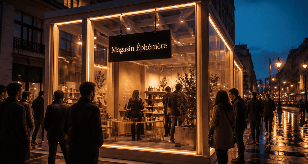 c est quoi un pop up store vitrine lumineuse en ville