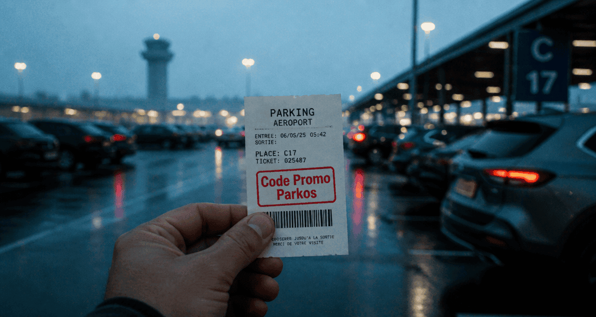 Ticket parking avec code promo Parkos