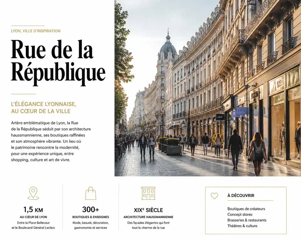 Rue commerçante de Lyon, Rue de la République, shopping dans la capitale des Gaules