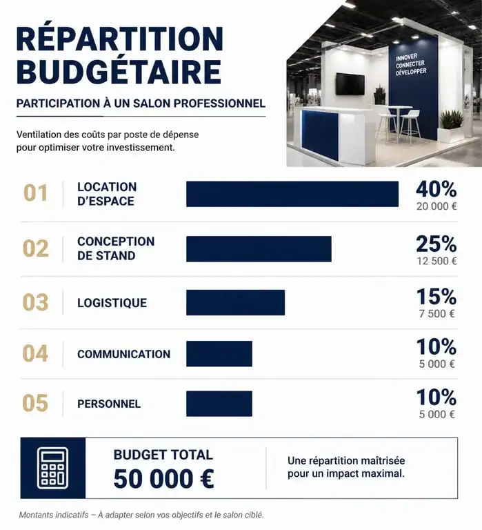 Répartition du budget pour une participation salon professionnel réussie