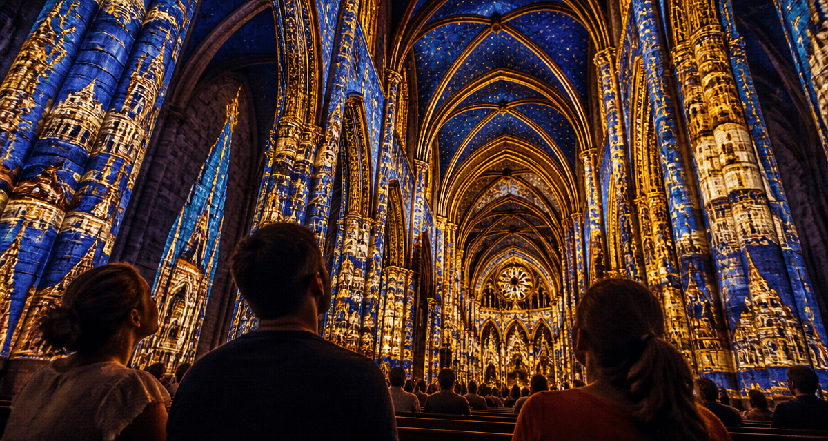 luminescence lyon basilique saint-bonaventure mapping lumineux