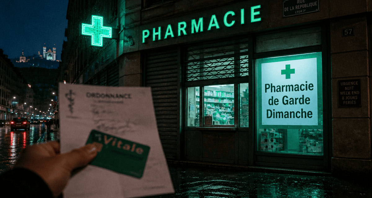 pharmacie ouvert dimanche lyon devanture nuit