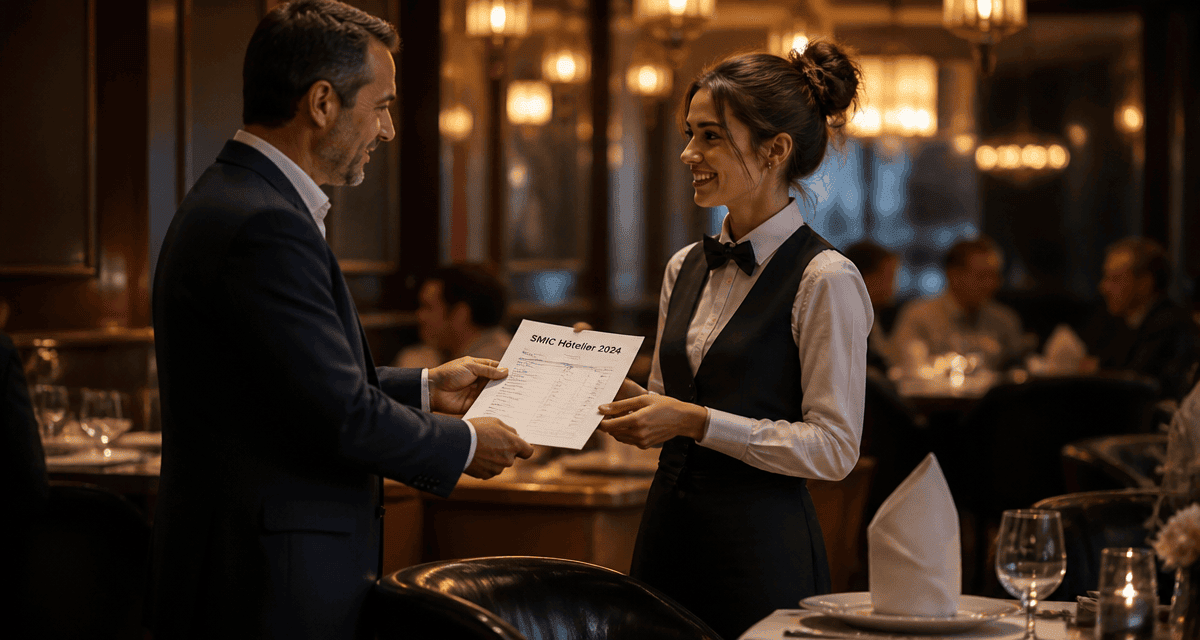 smic hotelier 2024 fiche de paie serveuse
