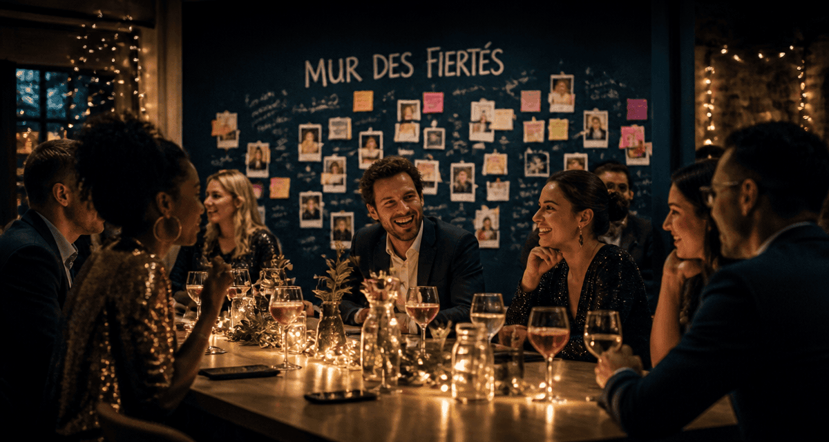 sortie fin d'année entreprise table festive collaborateurs