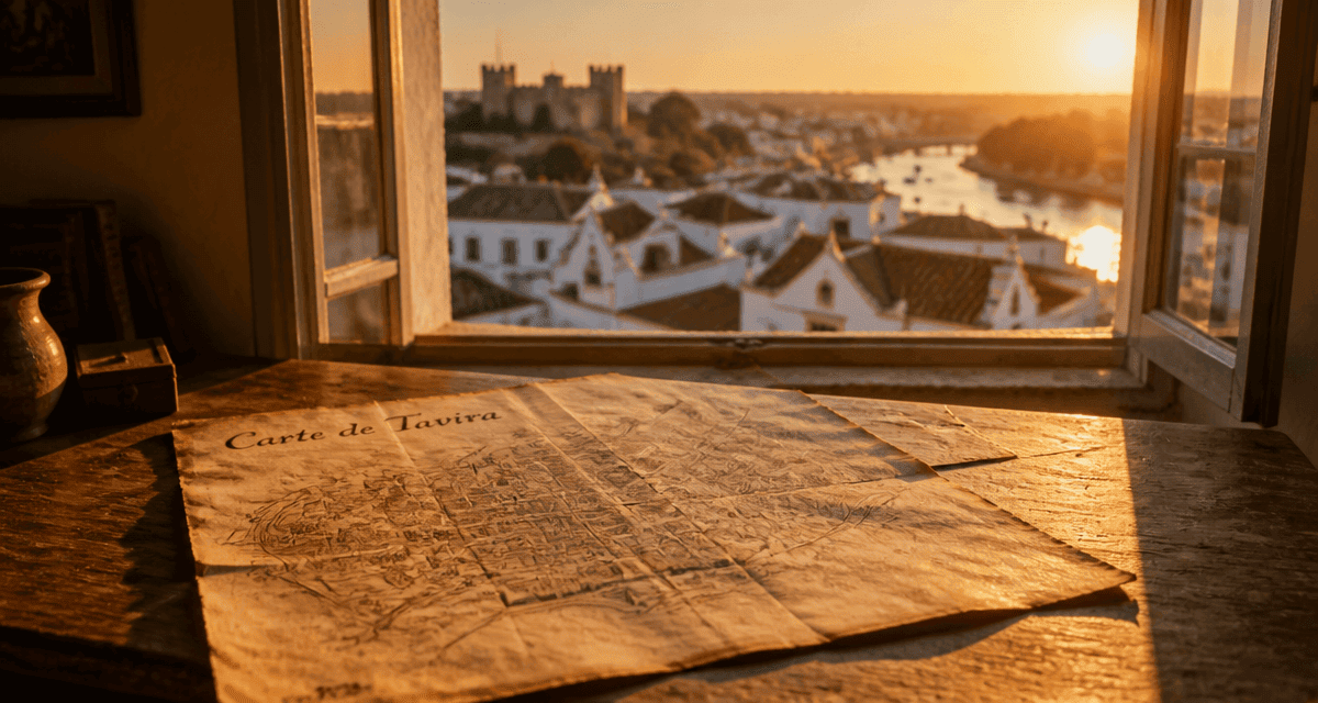 tavira portugal carte plan vieux ville